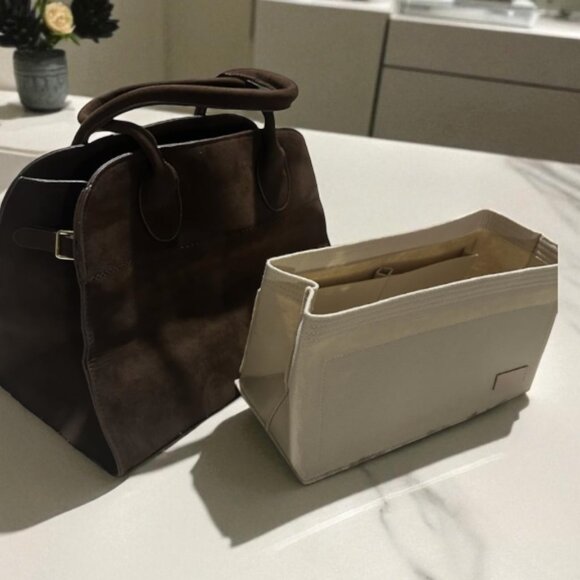 LUXE 4 LESS | Vegan Brown Suede Small Handbag, Style inspired by Margaux - Picture 3 of 6